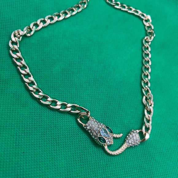 Personalized Snake Necklace Shaped Metal Chain Necklace for Women Collar Chain - Picture 4 of 4